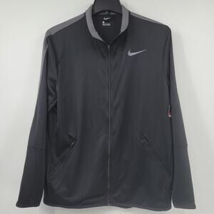 Nike full zipper lightweight black sweater size L